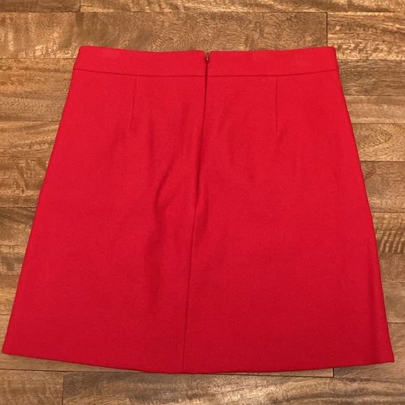 J. Crew red wool ruffle mini skirt, size 4 #G9148 from fall 2017 - Picture 3 of 6